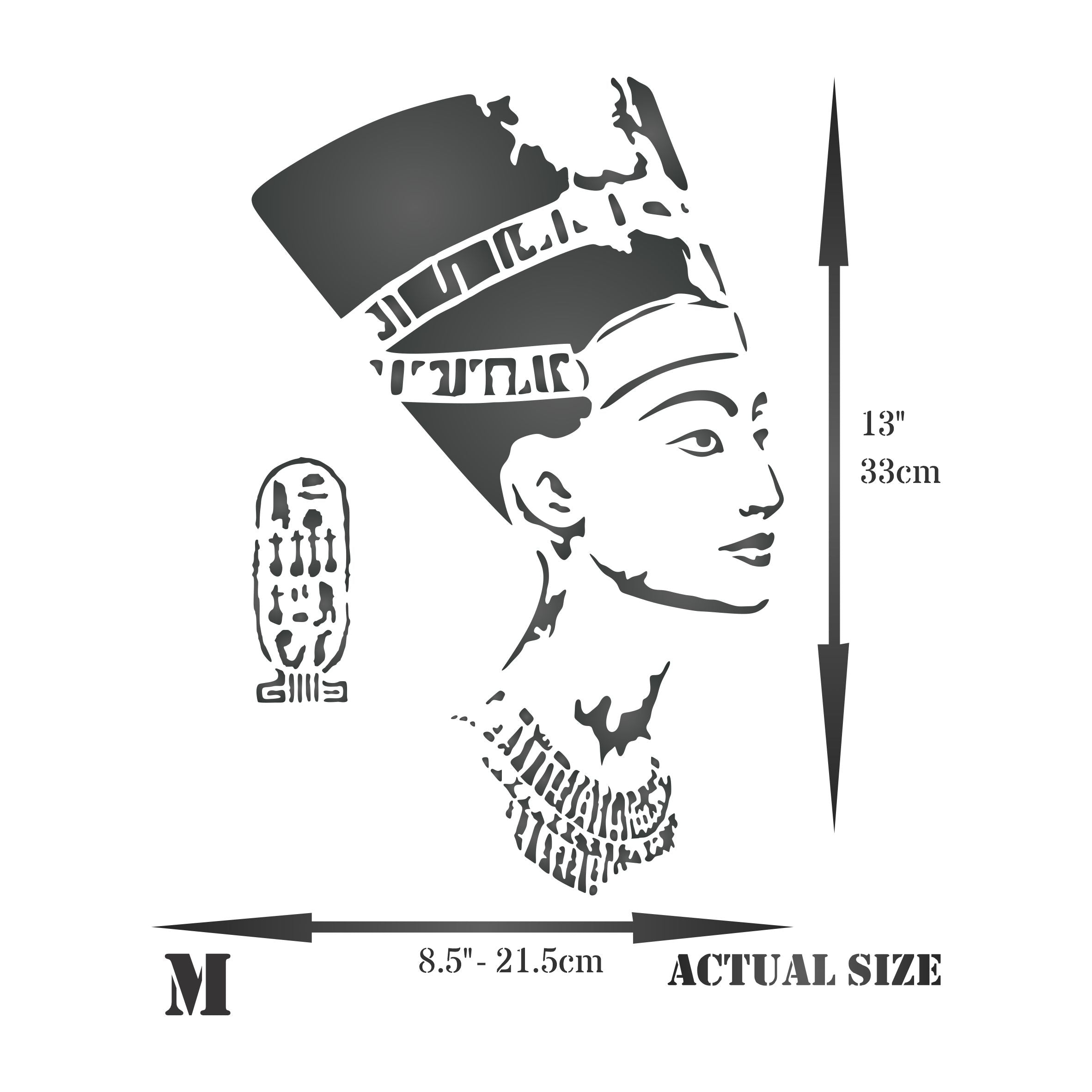 Nefertiti Stencil - Classic Egyptian Queen Statue