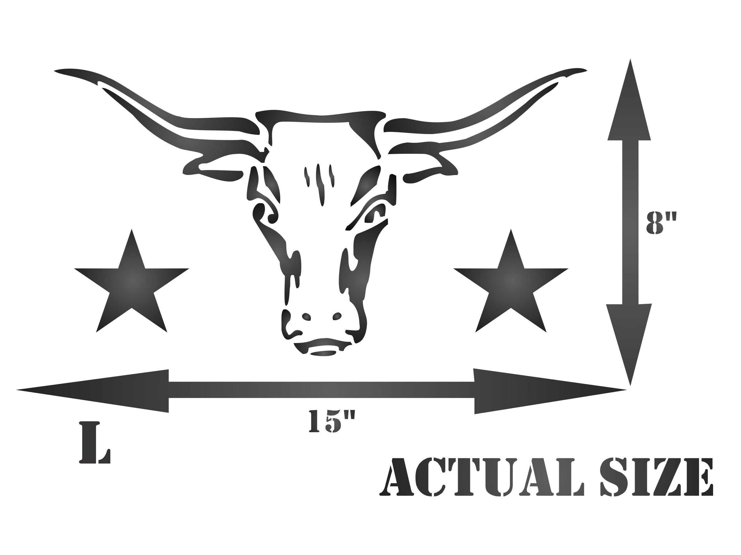 Longhorn Stencil - Cow Bull Skull Texas Decorative Farm Animal