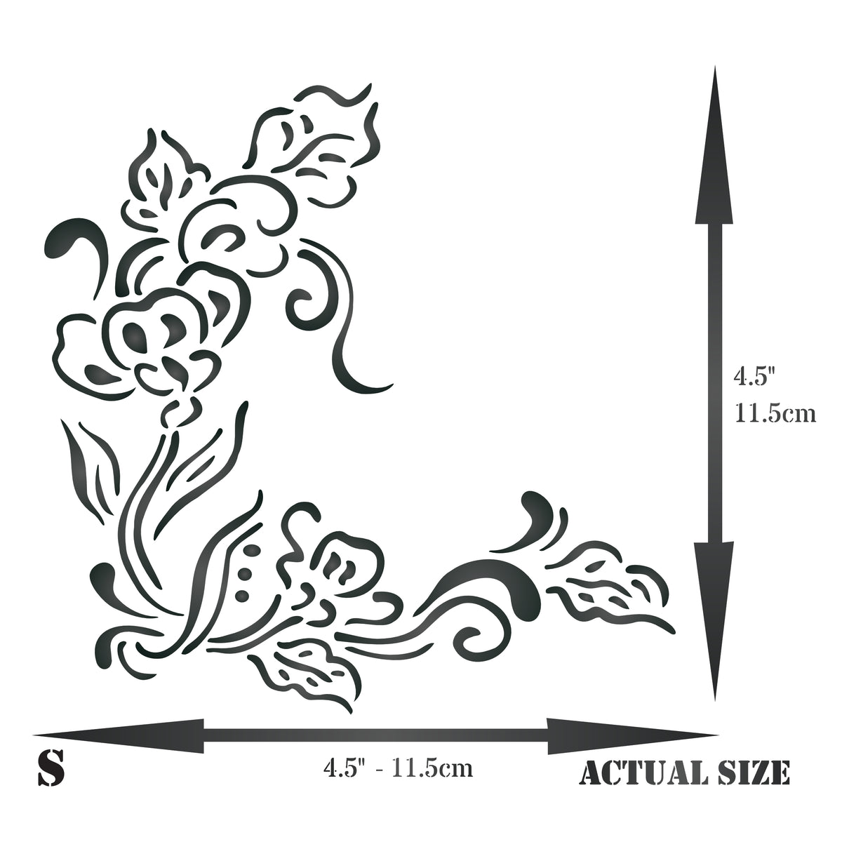 Victorian Embroidery Stencil - Vintage Floral Embroidery Tile Pattern