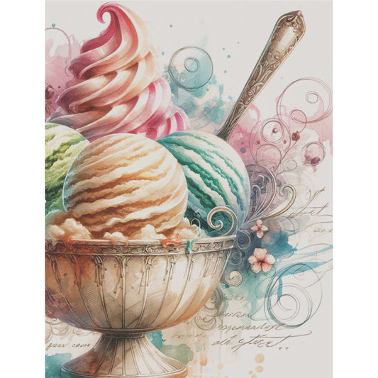Diner Food Rice Paper, 20.32 x 26.67 cm - for Decoupage Scrapbooking Cards Crafts