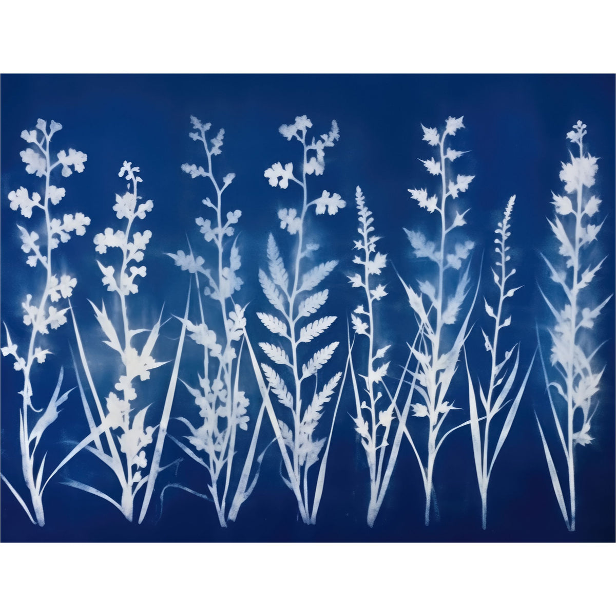 Cyanotype Rice Paper, 20.32 x 26.67 cm - Decoupage Scrapbooking Background Craft