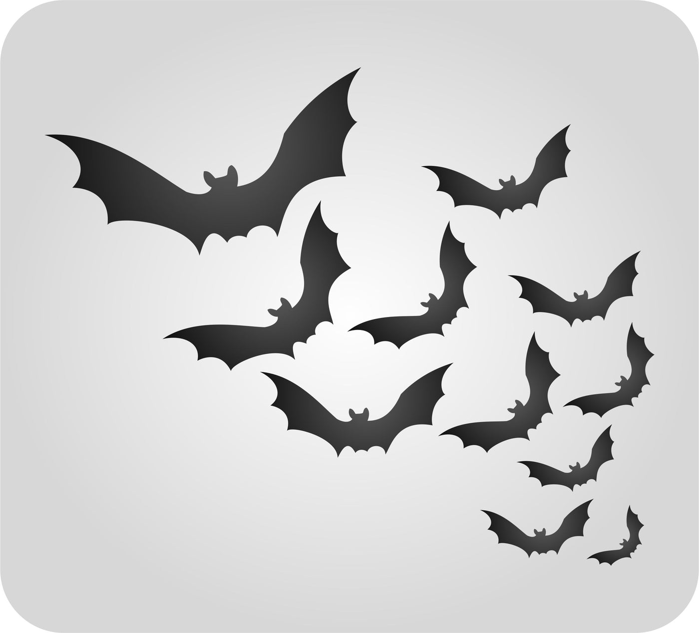 Halloween Bats Stencil - Scary Halloween Door Bag