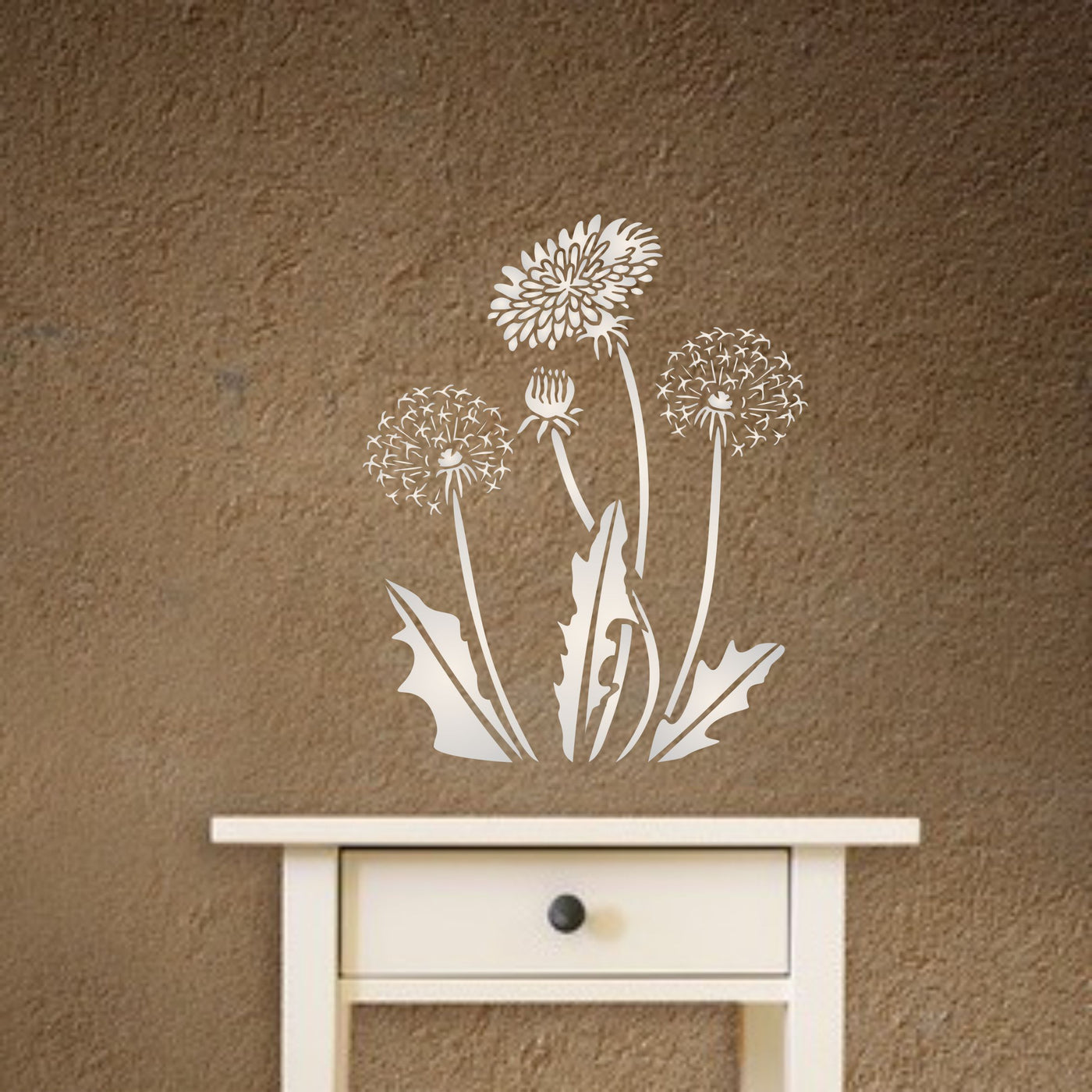 Dandelion Stencil - Dandilion Puff with Flower