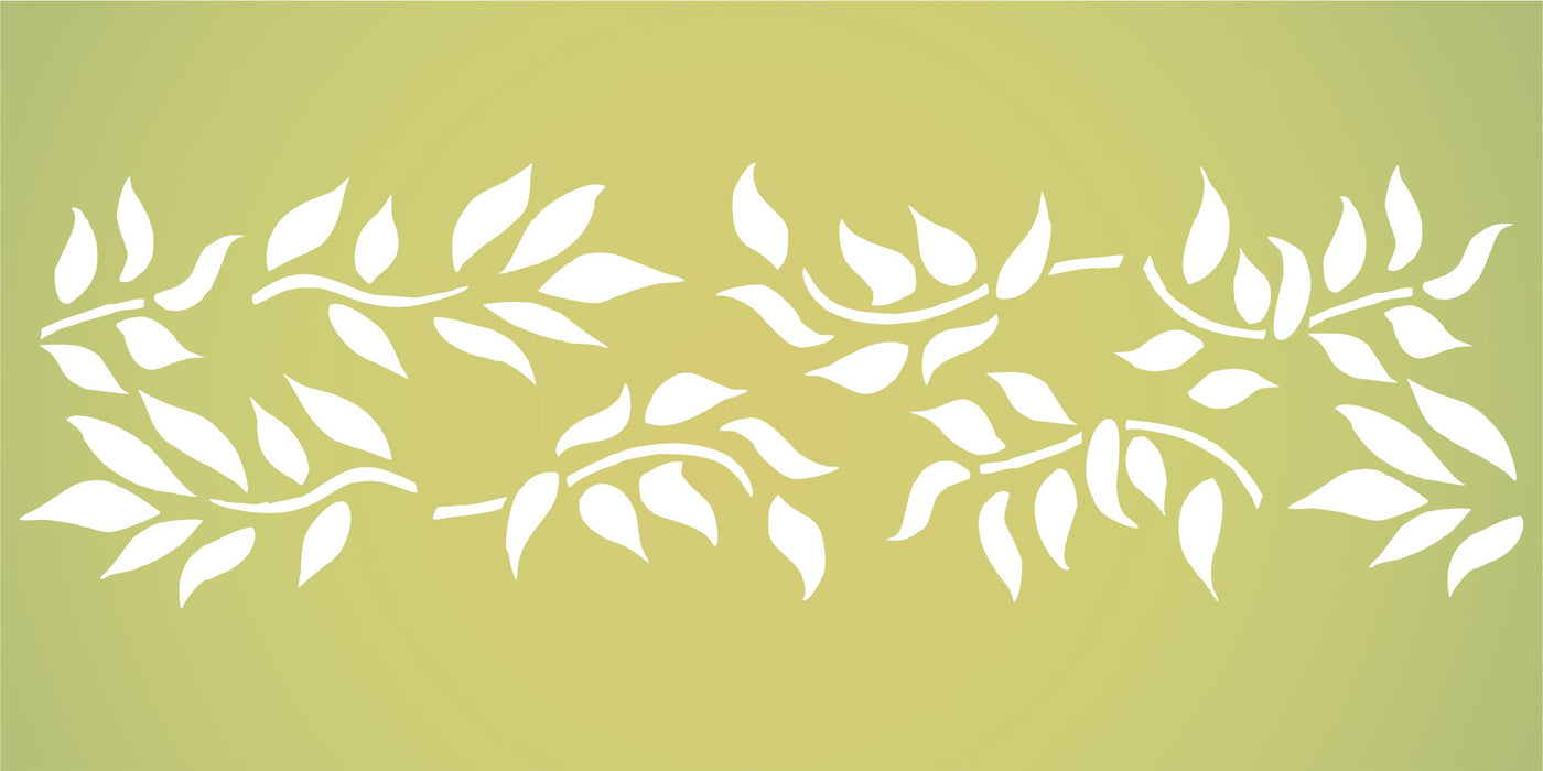 Leaf Stencil, 12.5 x 4.5 inch- Classic Border Leaves