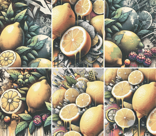 Lemons Rice Paper, 20.32 x 26.67 cm - for Decoupage Scrapbooking Cards Crafts