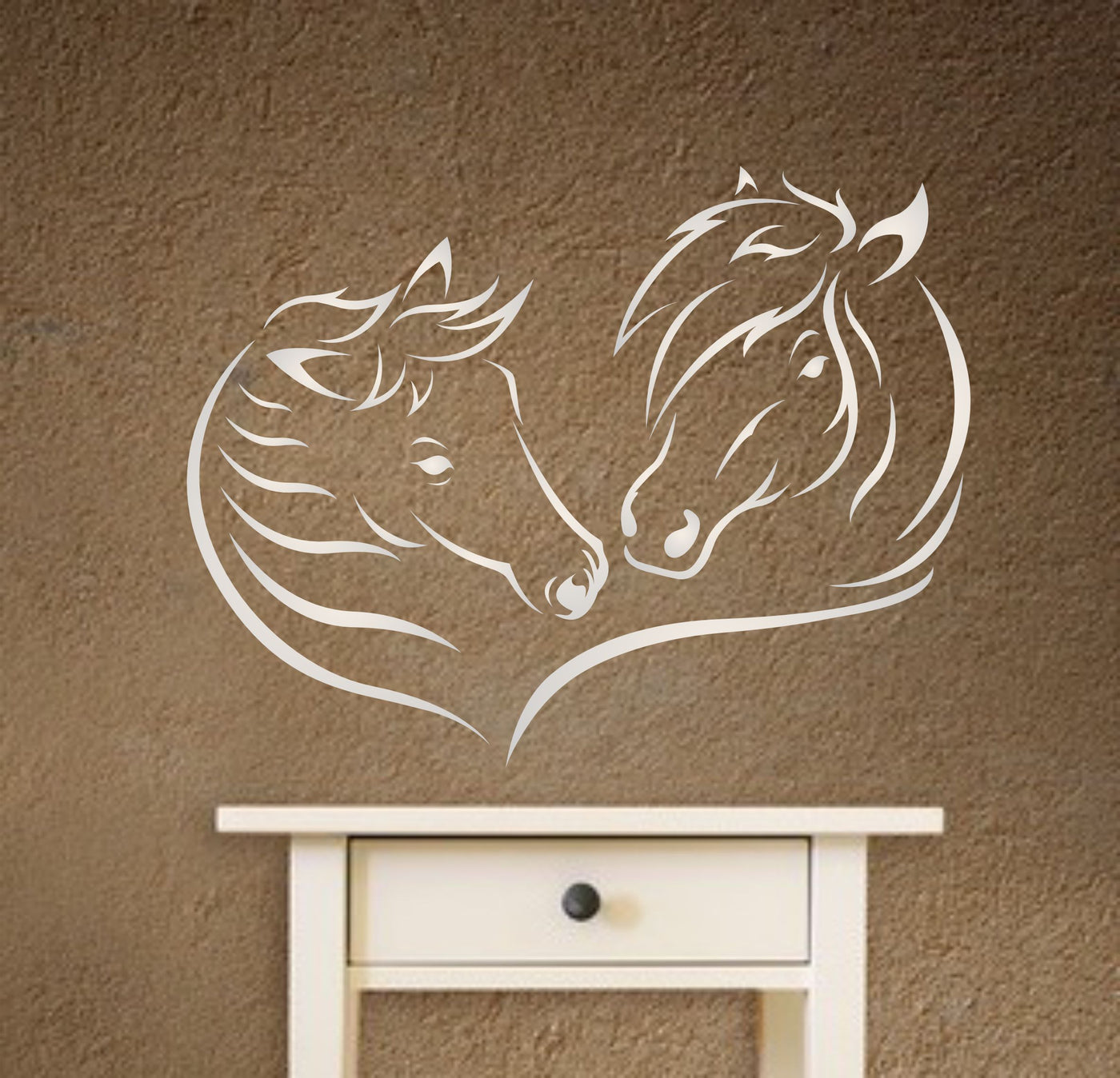 Love Horses Stencil - Decorative Farm Animal Equine Pony Horse Head