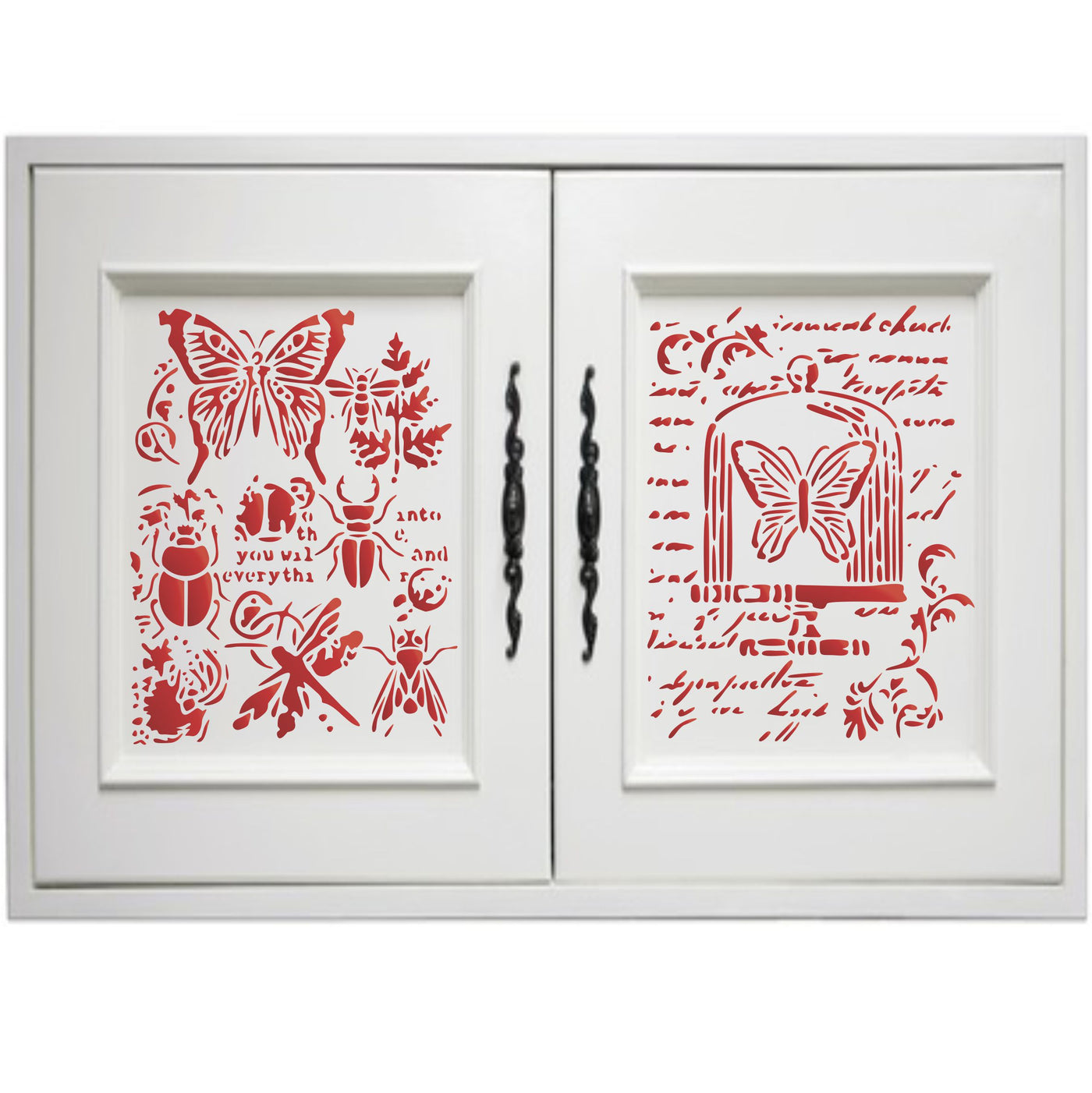 Insects Stencil (2pc) - Use Layering to add Texture and Design