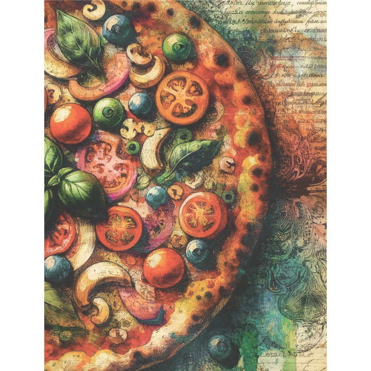 Diner Food Rice Paper, 20.32 x 26.67 cm - for Decoupage Scrapbooking Cards Crafts
