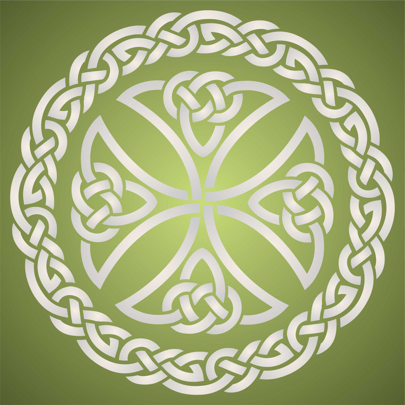 Celtic Cross Stencil - Irish Celts Viking Knotwork Woven Ethnic Braided