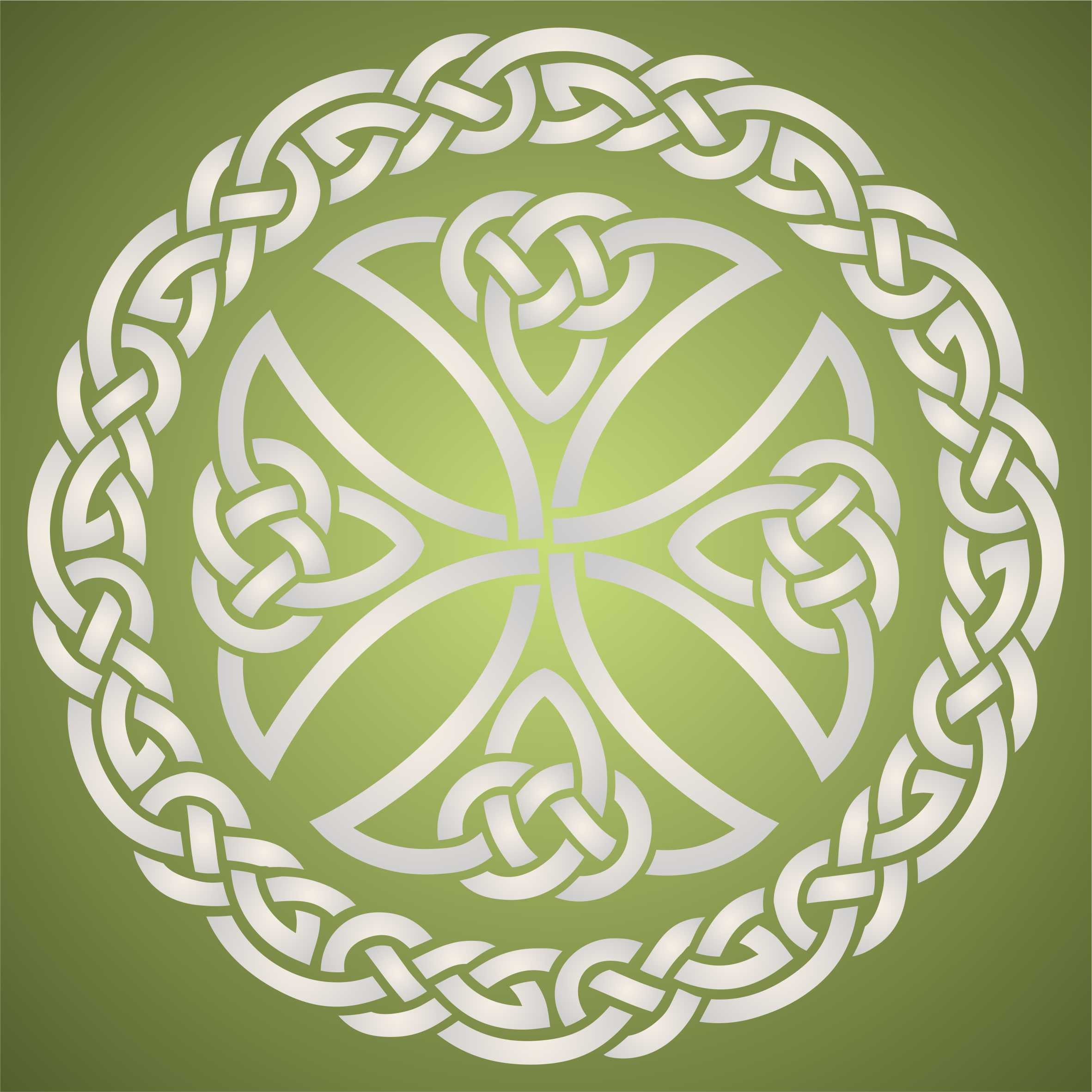 Celtic Cross Stencil - Irish Celts Viking Knotwork Woven Ethnic Braided