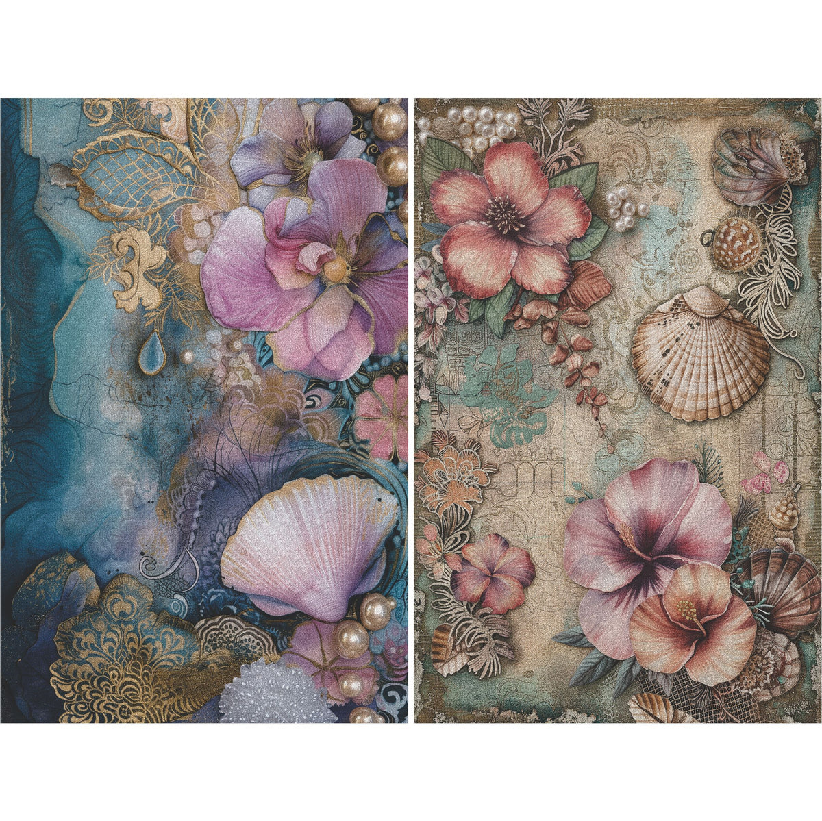 Mermaid Decoupage Rice Paper, 20.32 x 26.67 cm - for Scrapbooking Cards Crafts