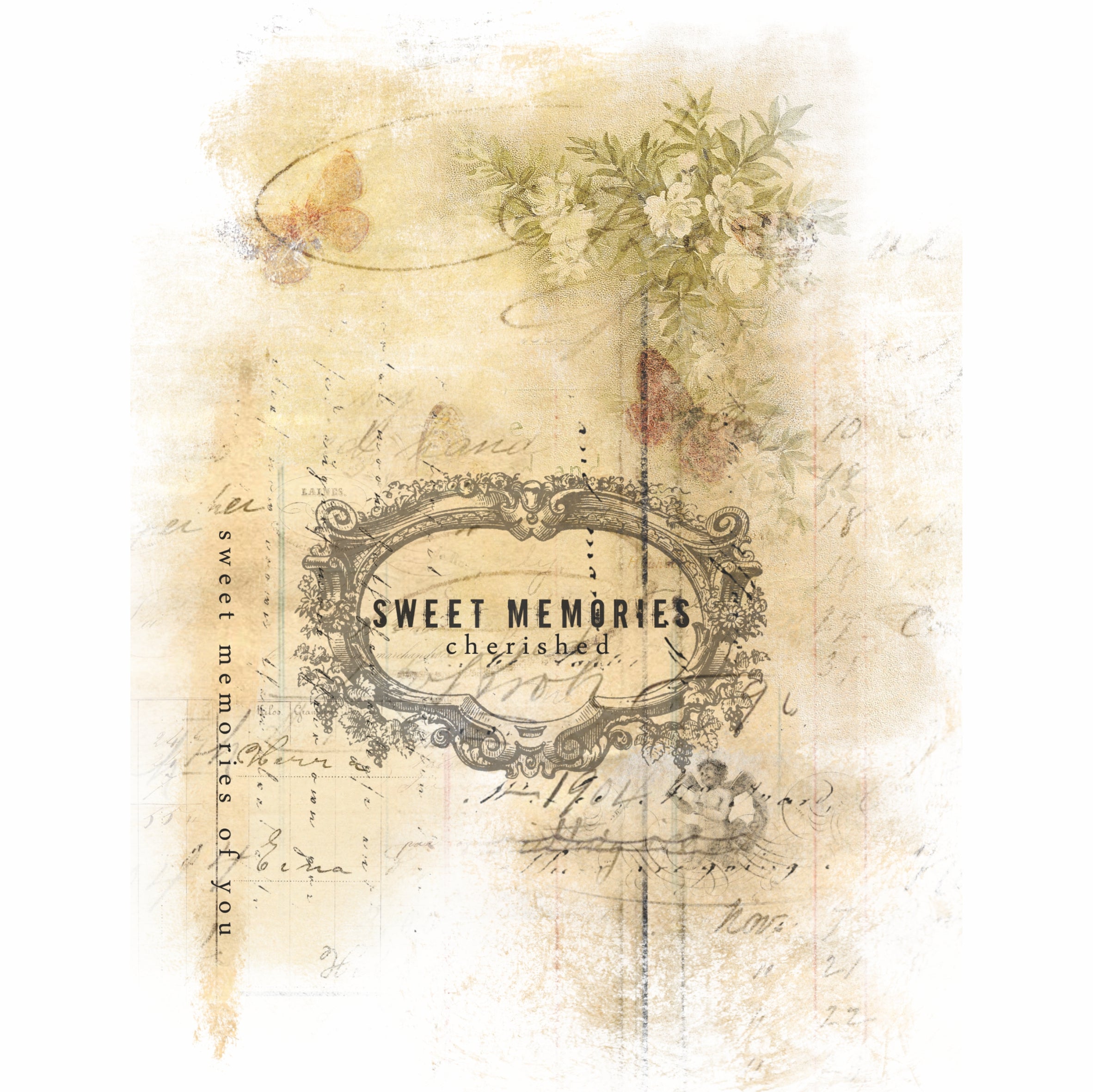 Memories Overlay Rice Paper- 6 x Printed Mulberry Paper Images 30gsm