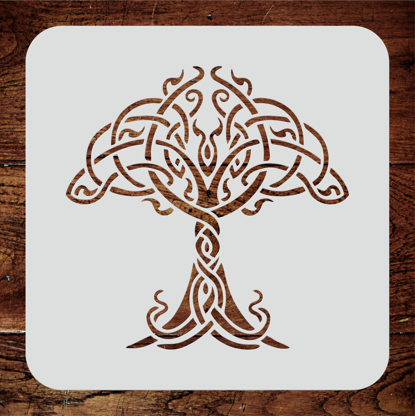 Celtic Tree of Life Stencil - Traditional Irish Knotwork Tree Design