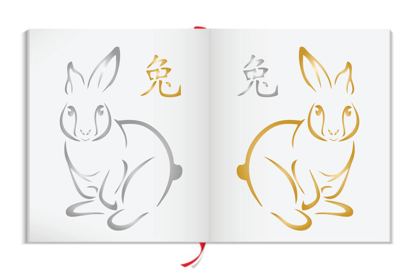 Bunny Stencil - Pet Farm Wild Animal Chinese Year of The Rabbit