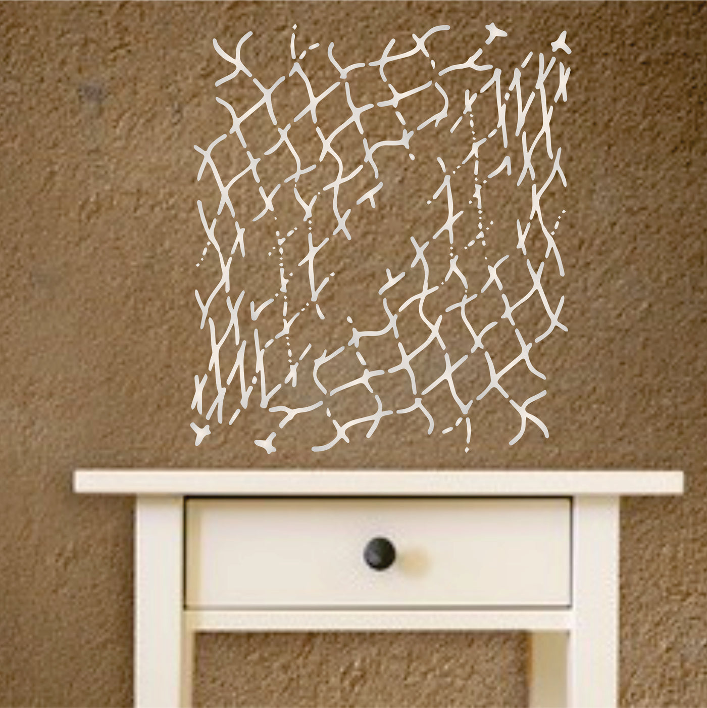 Fishing Net Stencil - Distressed Net Fishing