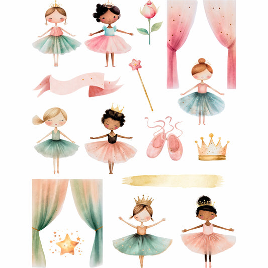 Ballerinas Rice Paper, 20.32 x 26.67 cm ÃƒÂ¢Ã¢â€šÂ¬Ã¢â‚¬Å“ for Decoupage Cards Craft
