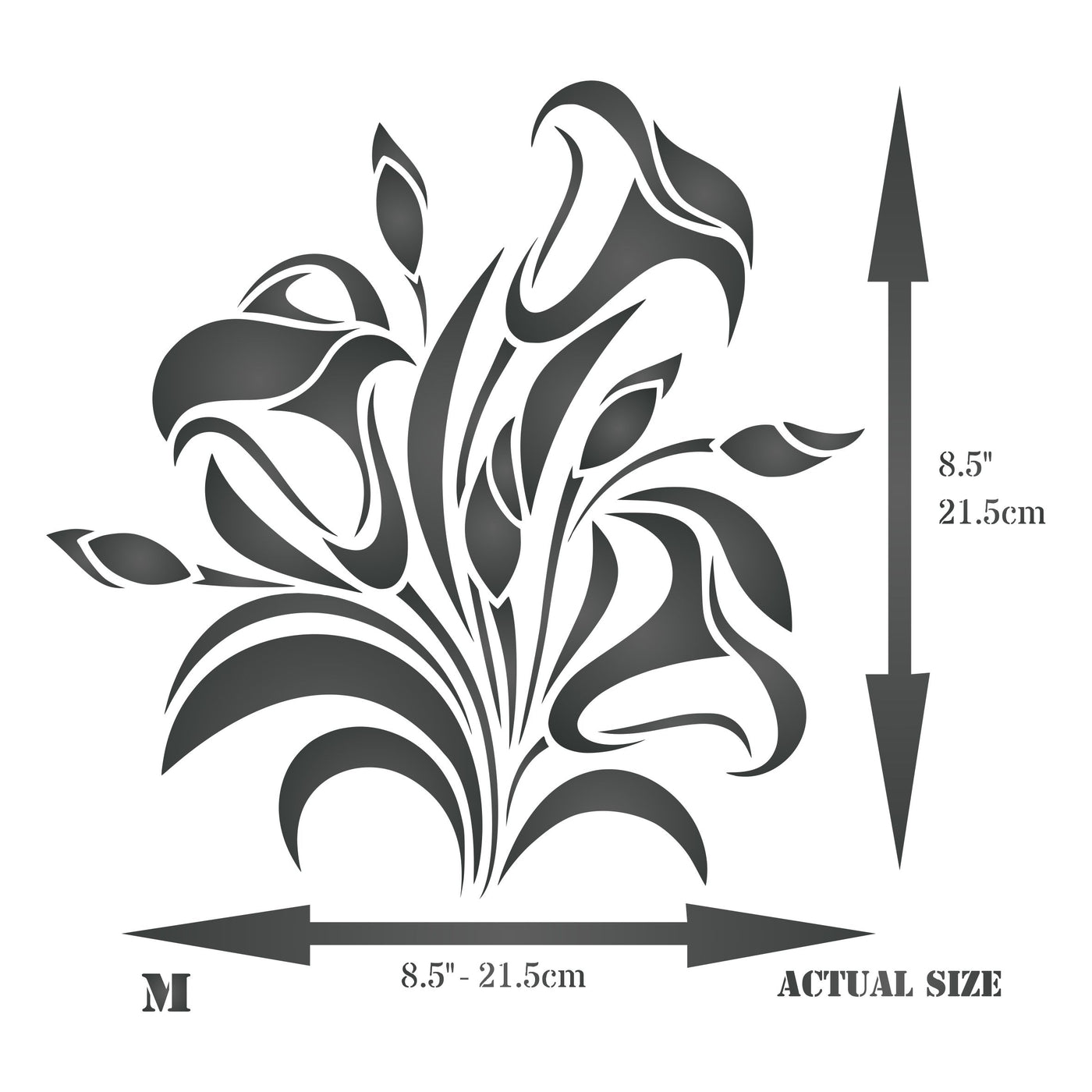 Calla Lily Stencil - Flower Floral Arum Lilies