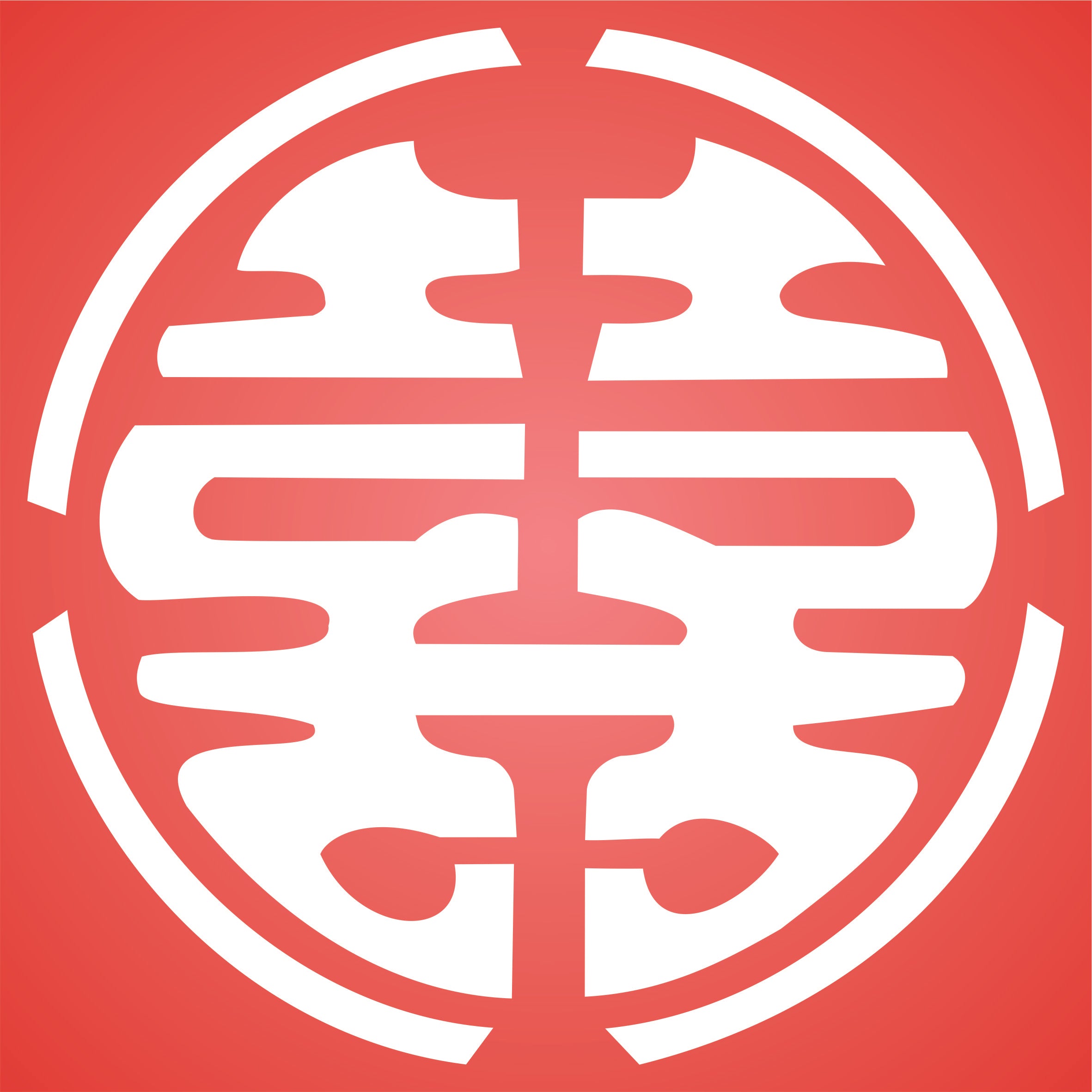 Double Happiness Stencil - Oriental Asian Chinese Symbol