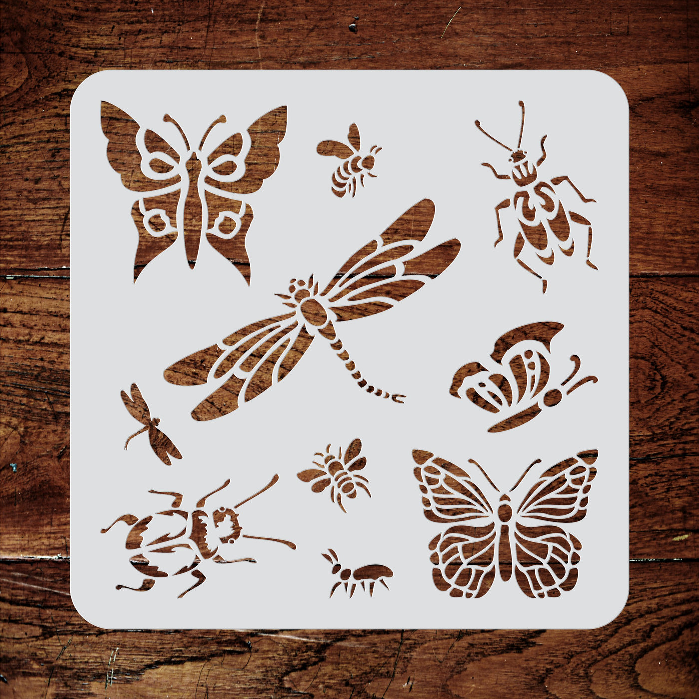 Insects & Bugs Stencil - Scrapbooking Art Decor