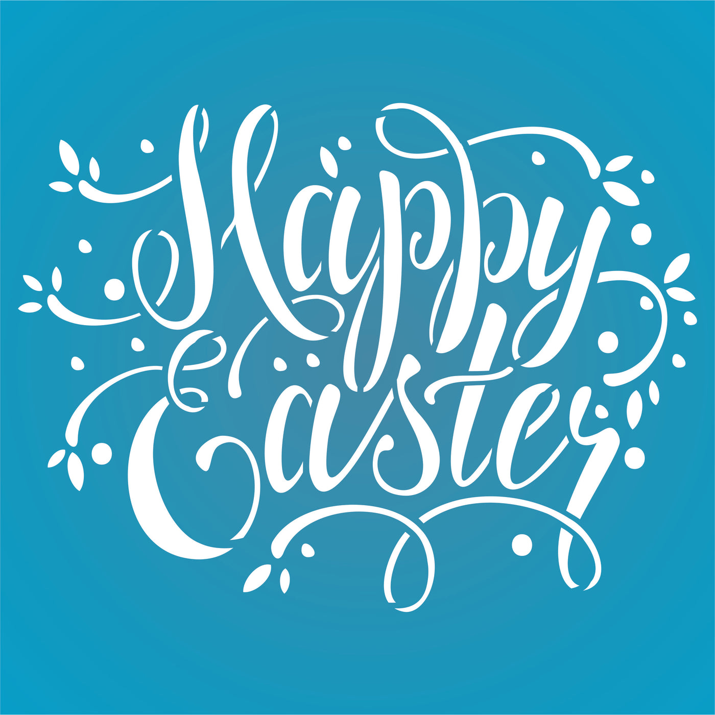 Happy Easter Stencil - Easter Sign Words