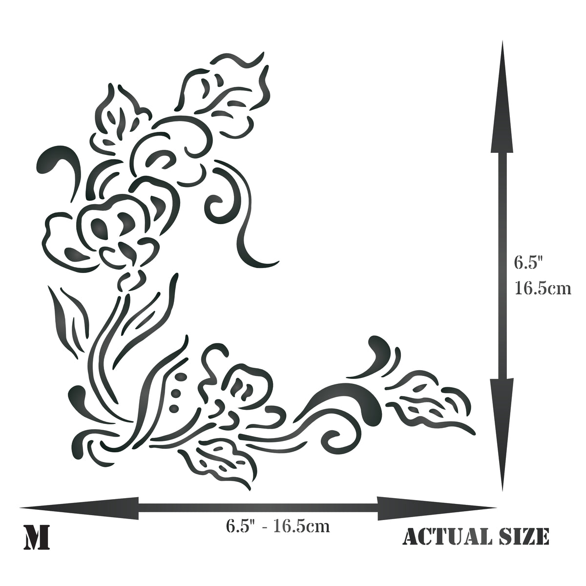 Victorian Embroidery Stencil - Vintage Floral Embroidery Tile Pattern
