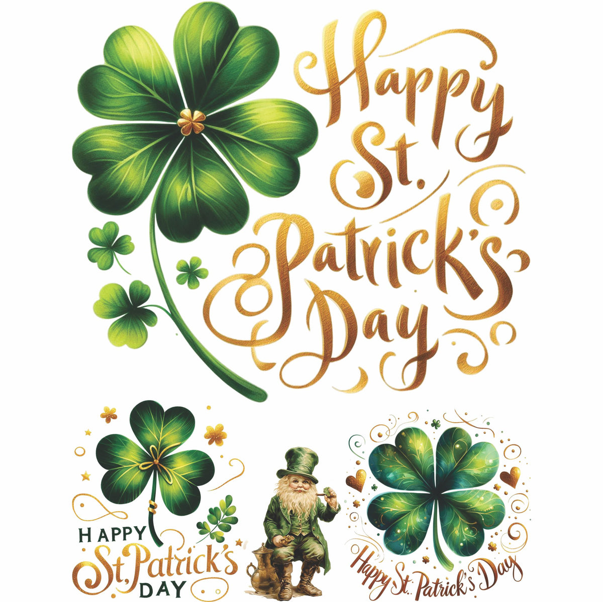 St Patricks Collection Rice Paper, 20.32 x 26.67 cm - for Decoupage Furniture Craft