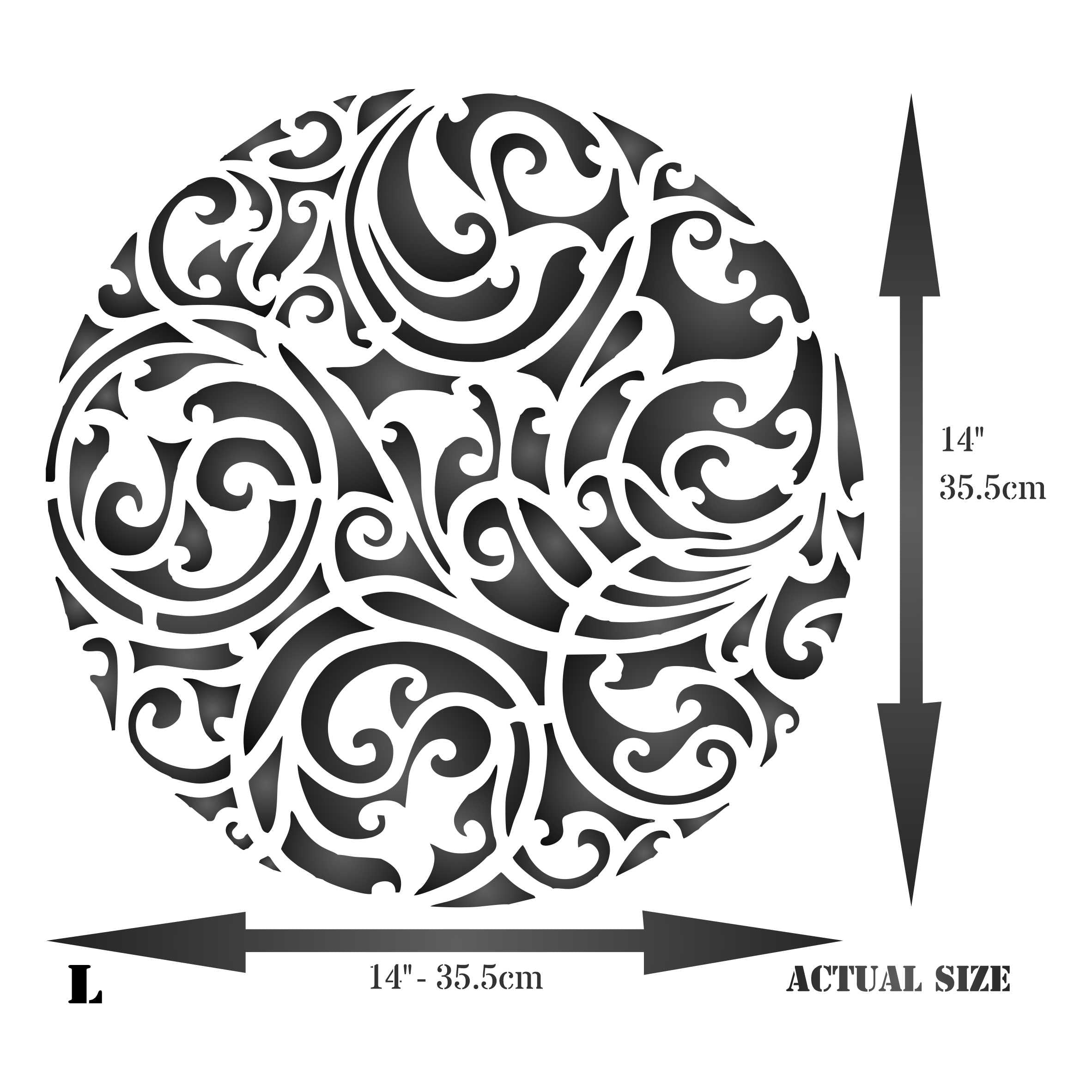 Nouveau Mandala Stencil - Art Nouveau Deco Jugenstil Accent