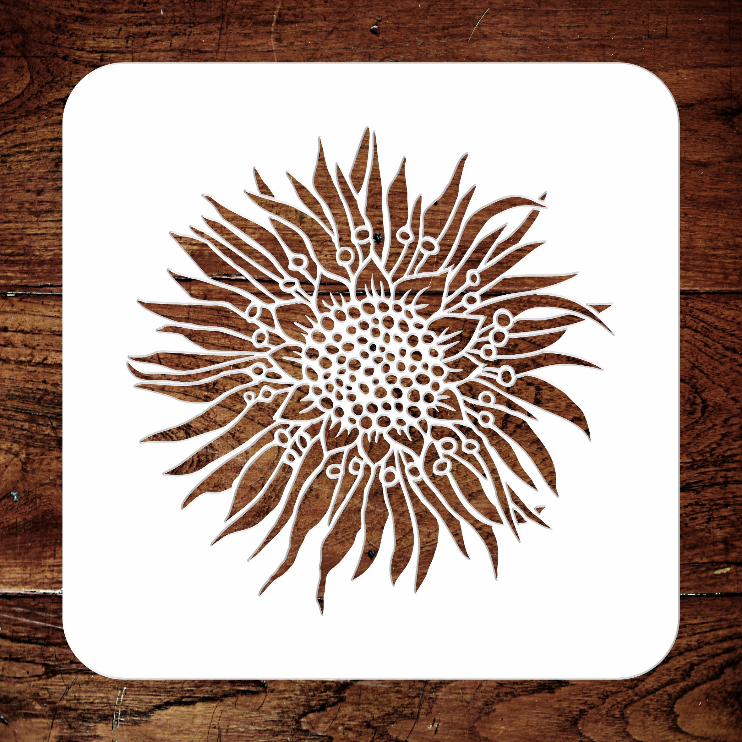 Passion Flower Stencil - Stylized Passiflora Vine Flower Design