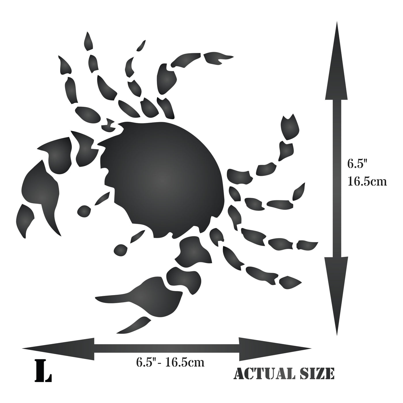 Crab Stencil - Sea Ocean Nautical Seashore Reef Fish