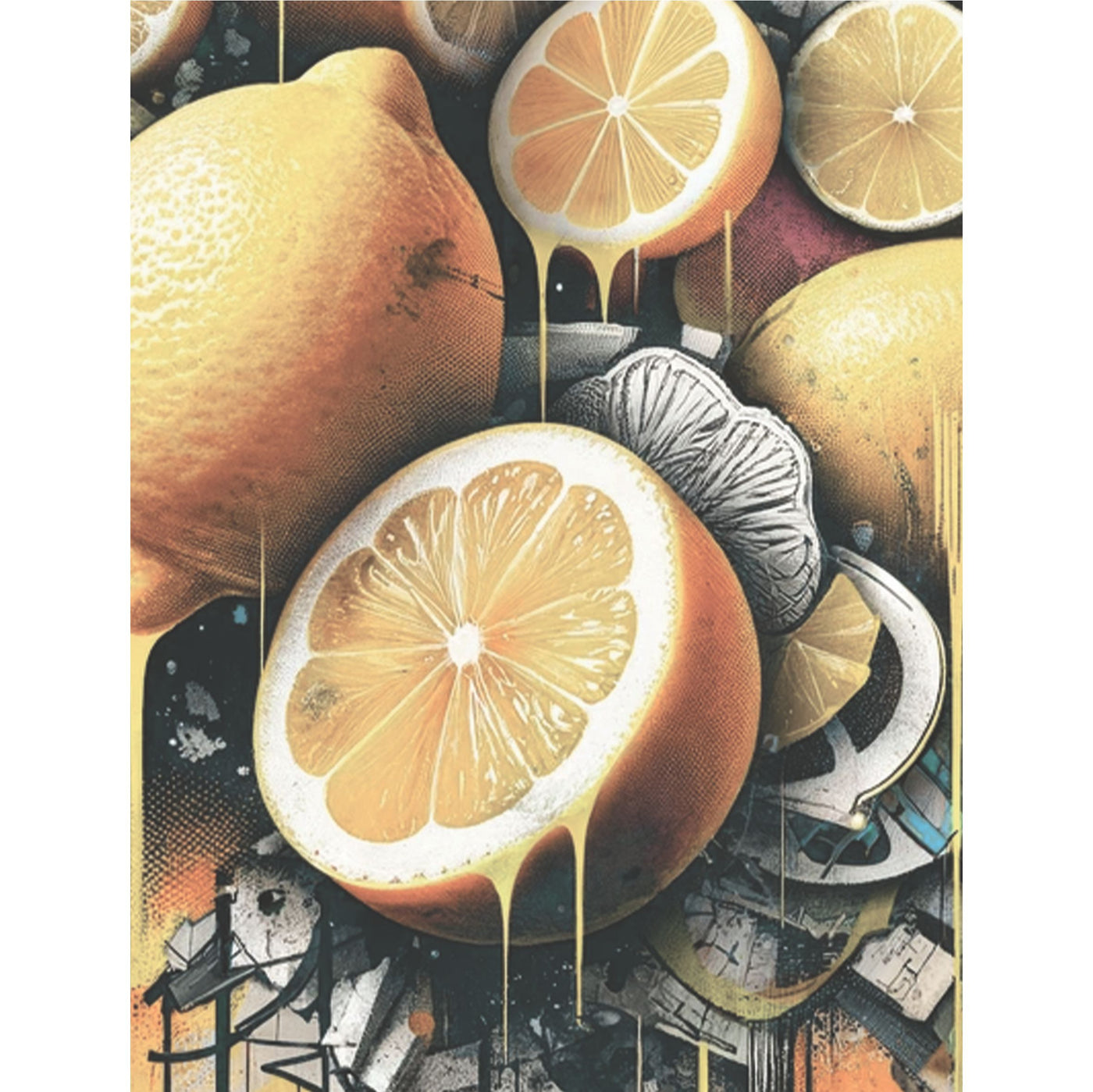 Lemons Rice Paper, 8 x 10.5 inch - for Decoupage Scrapbooking Cards Crafts