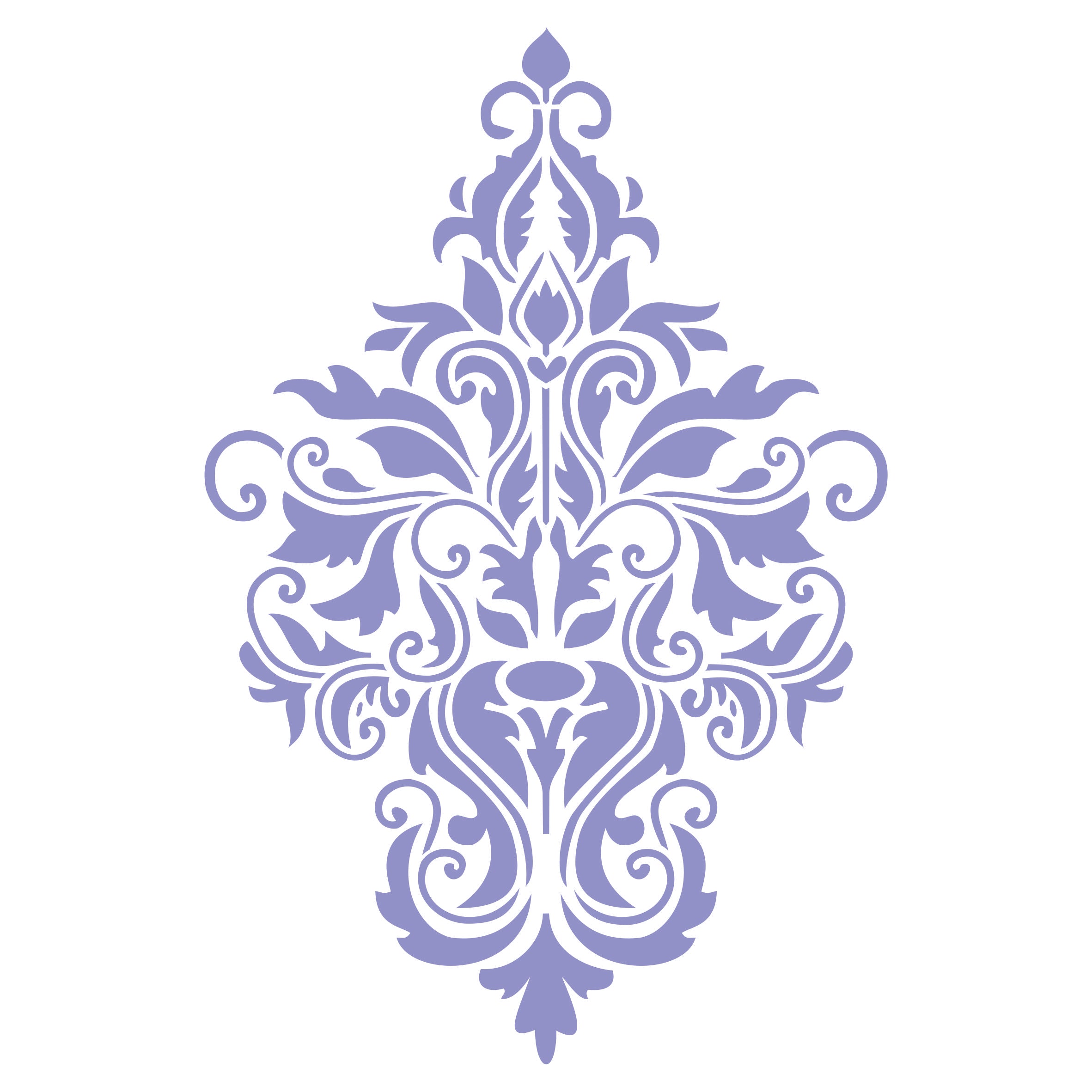 Damask Stencil - Large Floral Allover Pattern