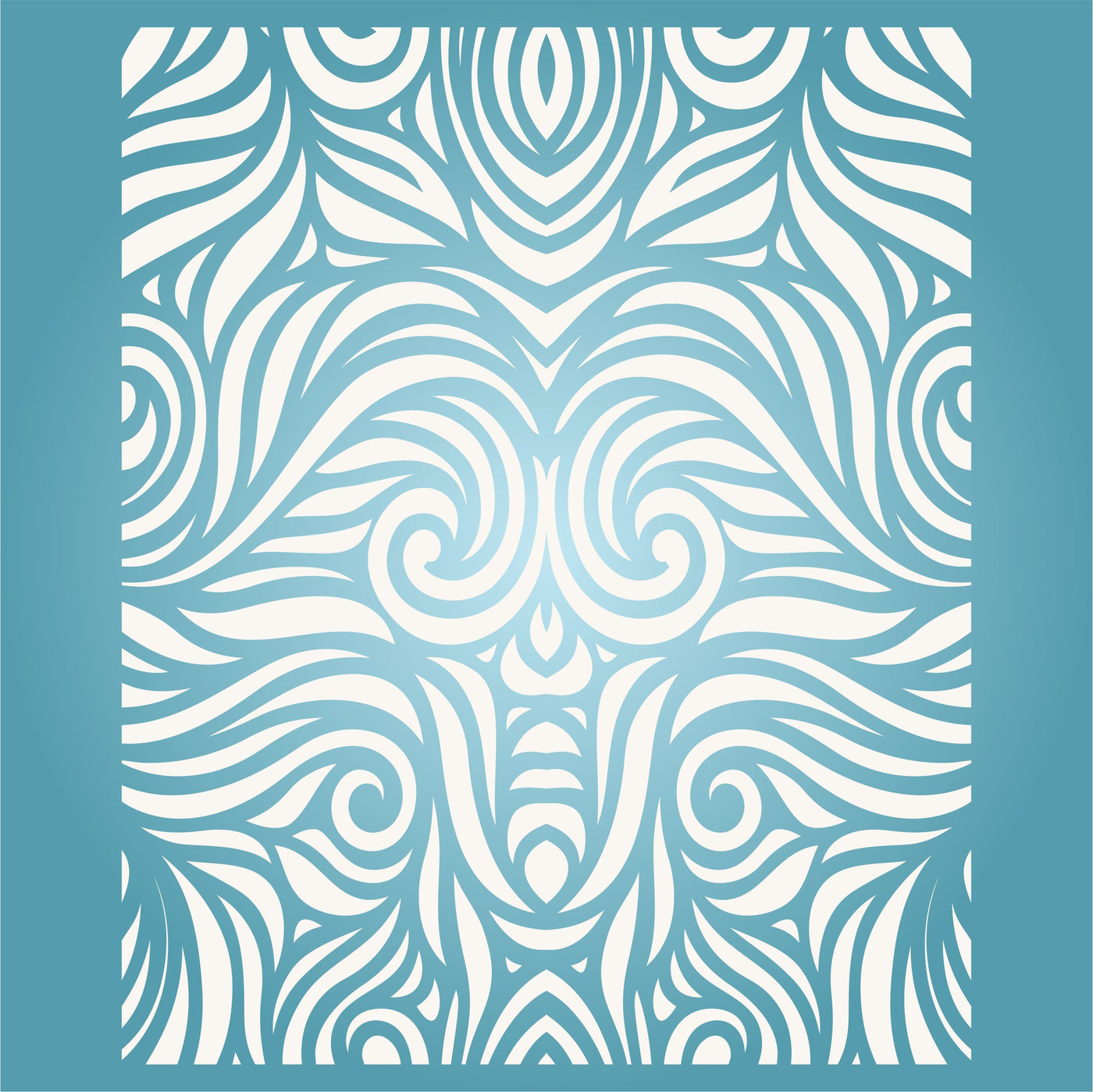 Slimline Waves Stencil, 4 x 9 inch - Sea Ocean Card Making Slimline DiesCards Template