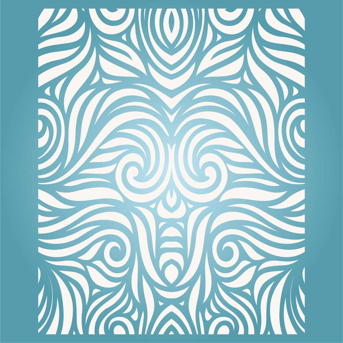Slimline Waves Stencil, 10.16 x 22.86 cm - Sea Ocean Card Making Slimline DiesCards Template