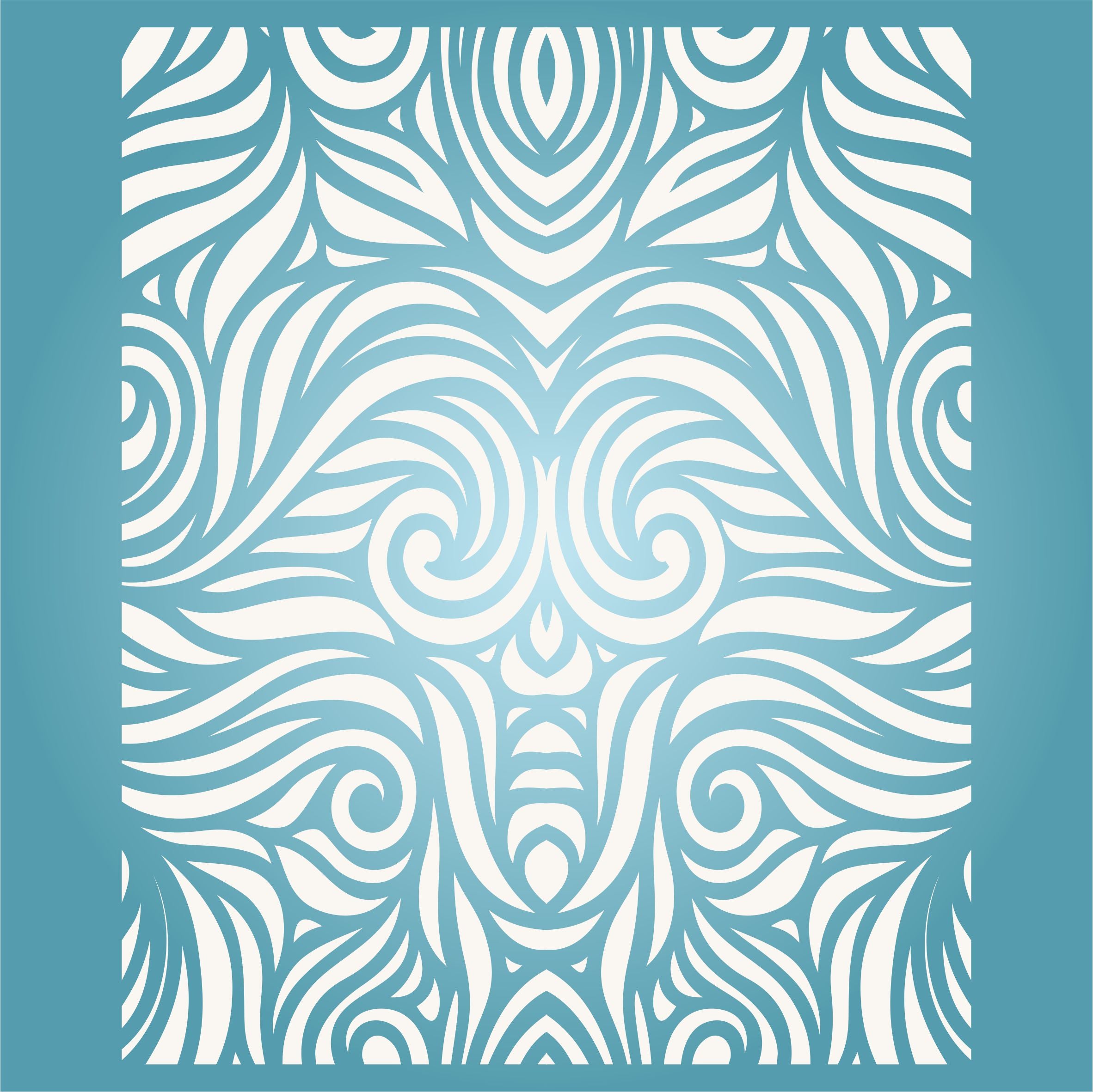 Slimline Waves Stencil, 4 x 9 inch - Sea Ocean Card Making Slimline DiesCards Template