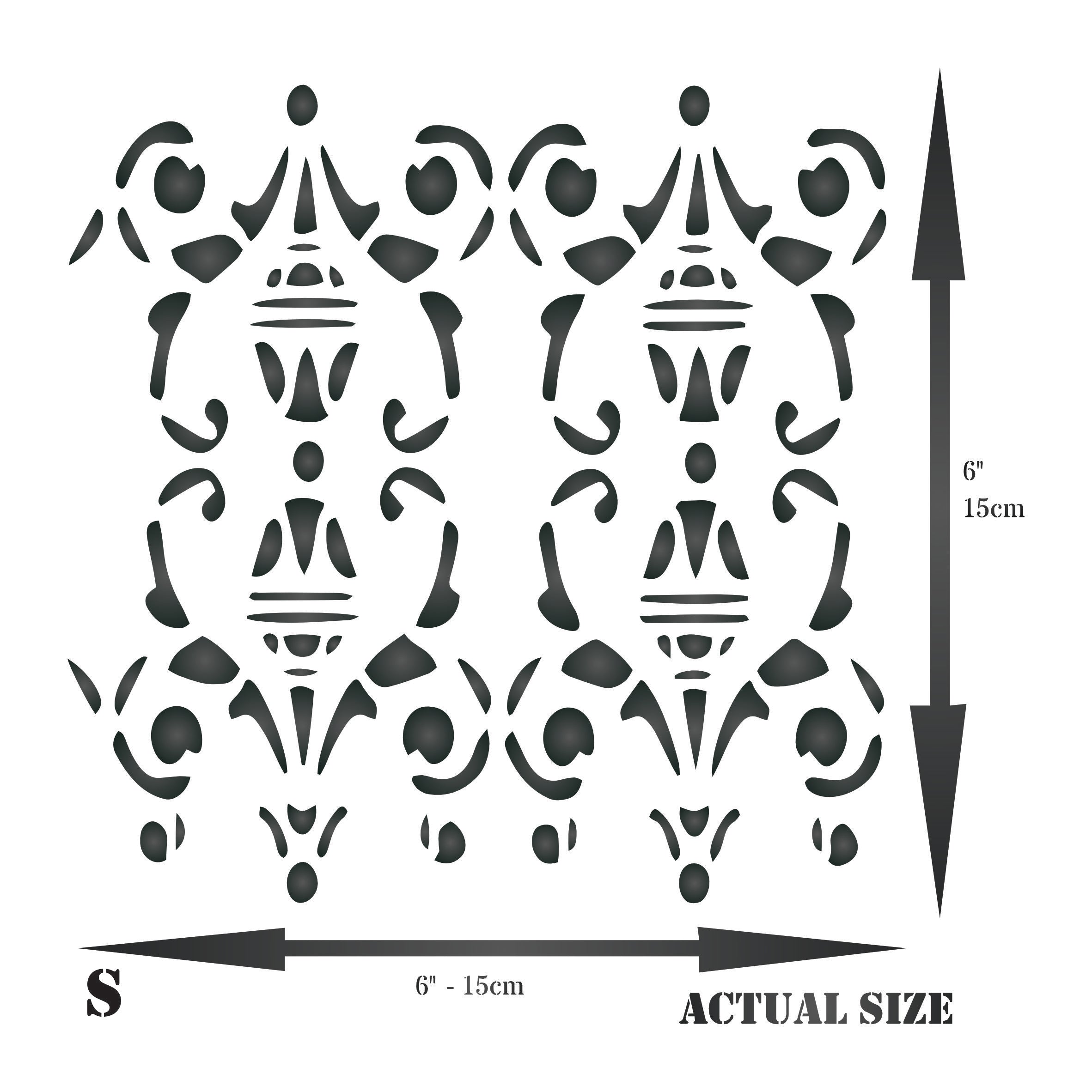 African Tile Stencil - Tile Size Reusable Floor Furniture