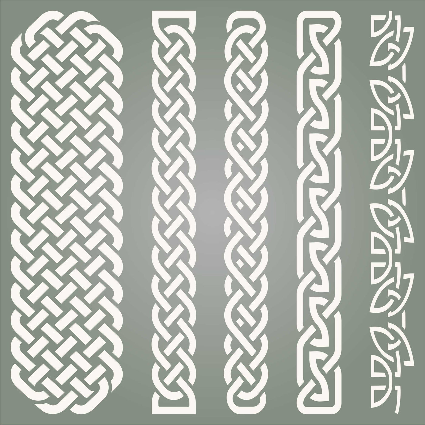 Celtic Knot Stencil - Irish Celts Viking Knotwork Border Woven Ethnic Braided