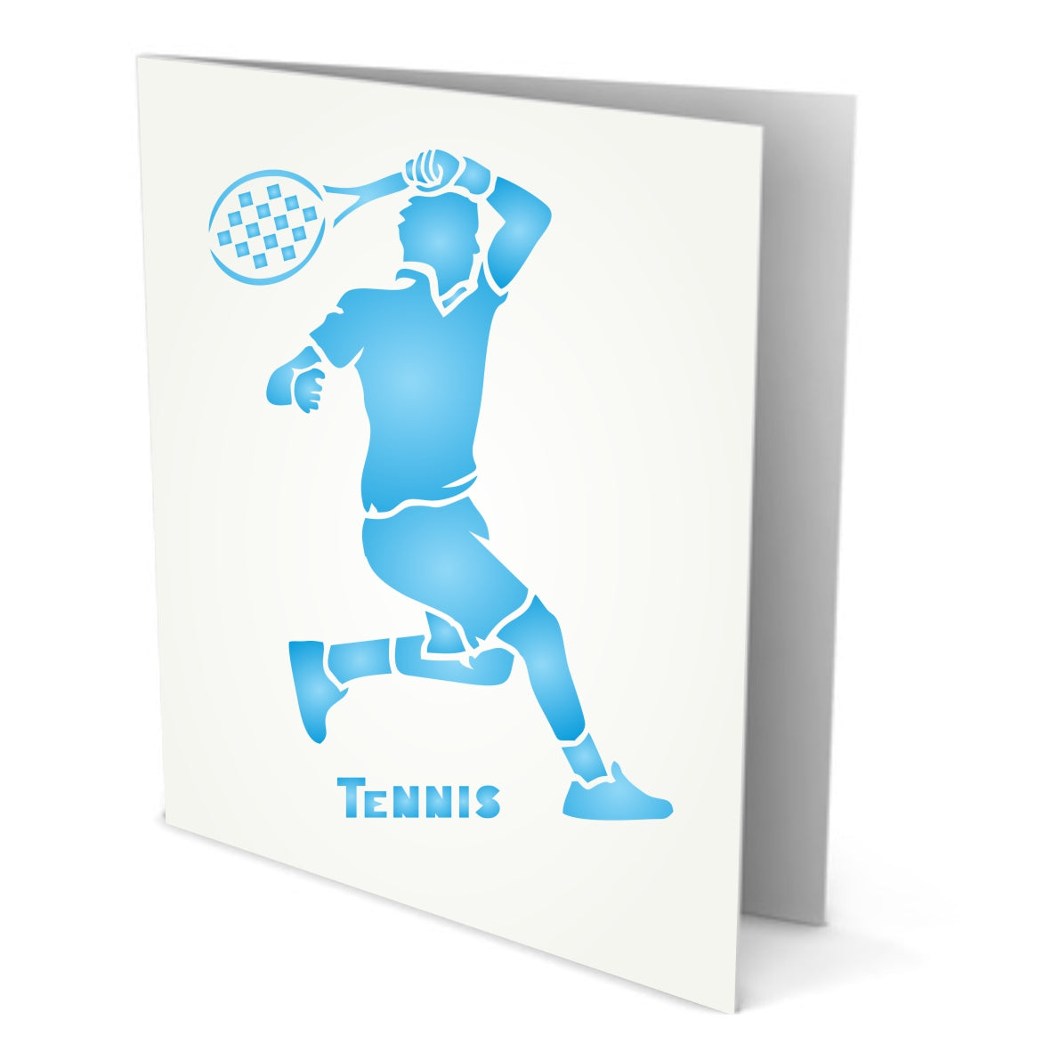 Tennis Stencil - Athlete Tennis Player Racket Word Quote