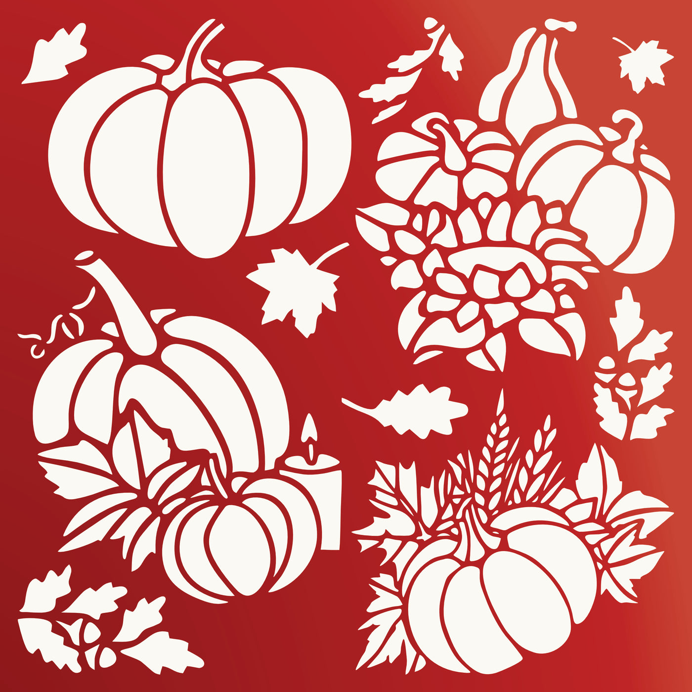 Pumpkins Stencil - Thanksgiving Decoration Halloween Cards Posters