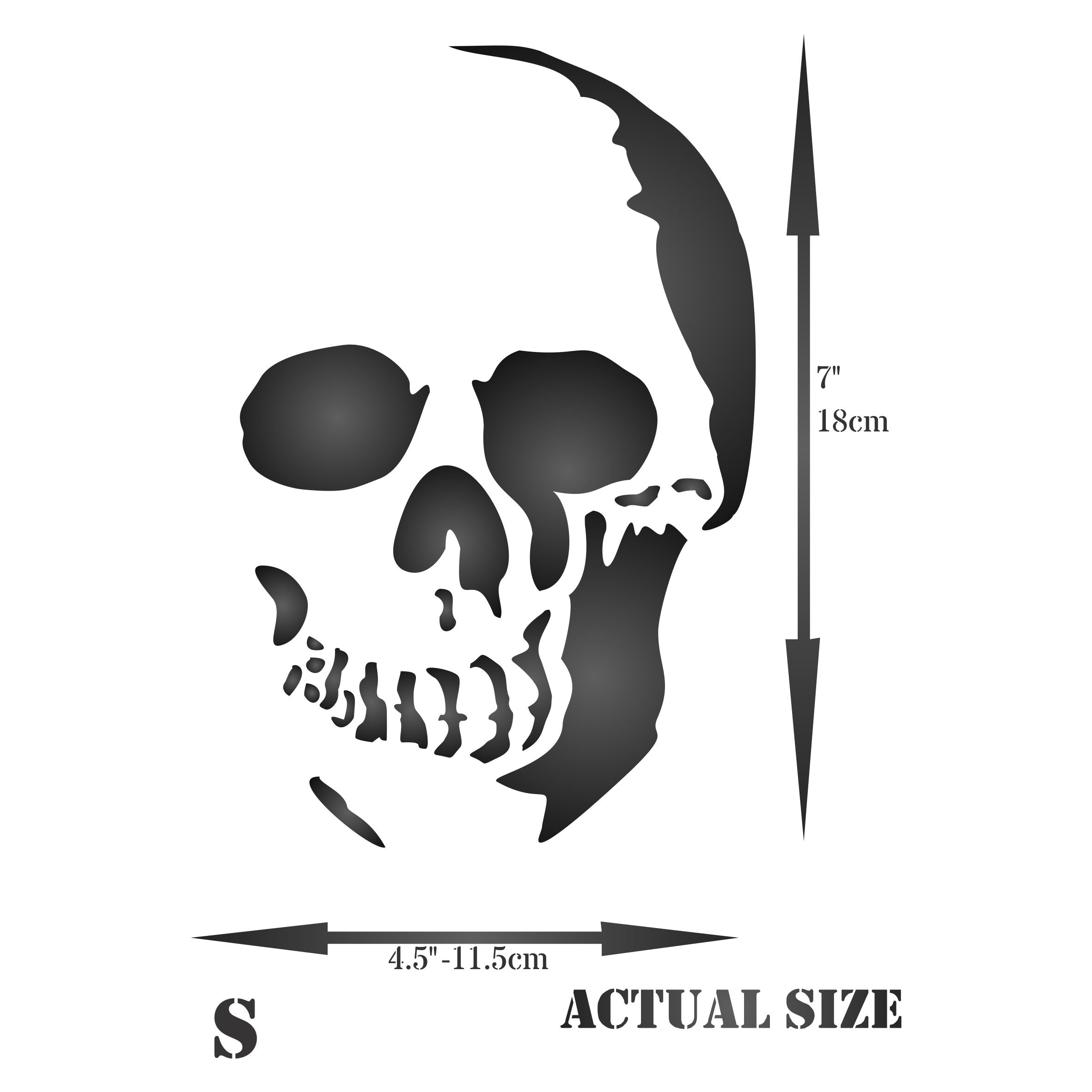 Halloween Skull Stencil - Scary Halloween Head