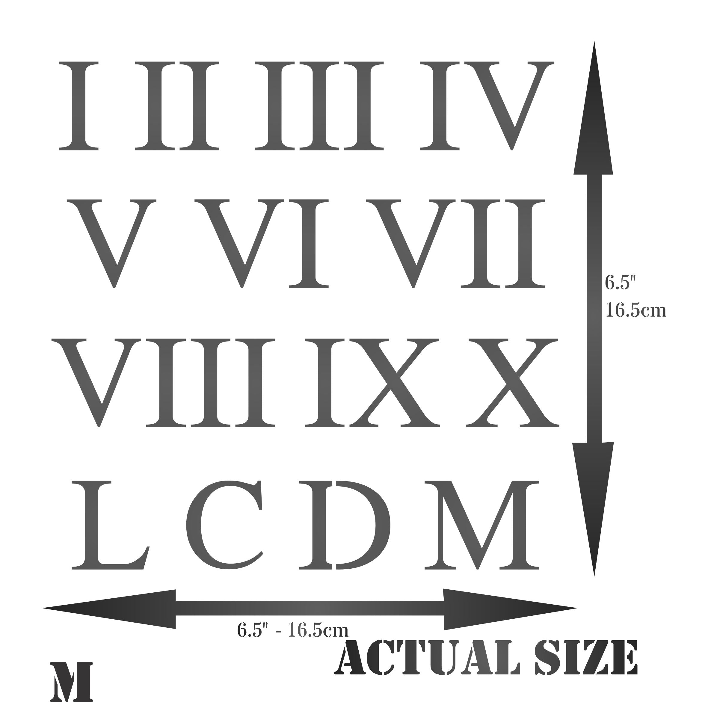 Roman Numeral Stencil - Wording Words and Quote