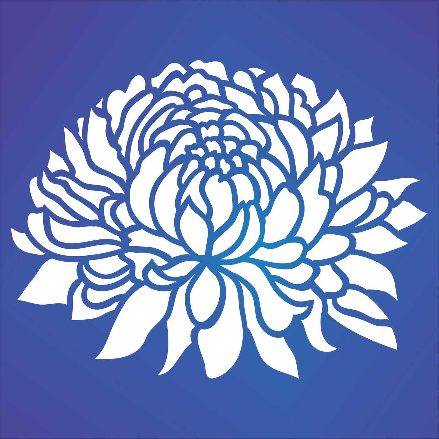 Chrysanthemum Stencil - Large Flower Flora Mums