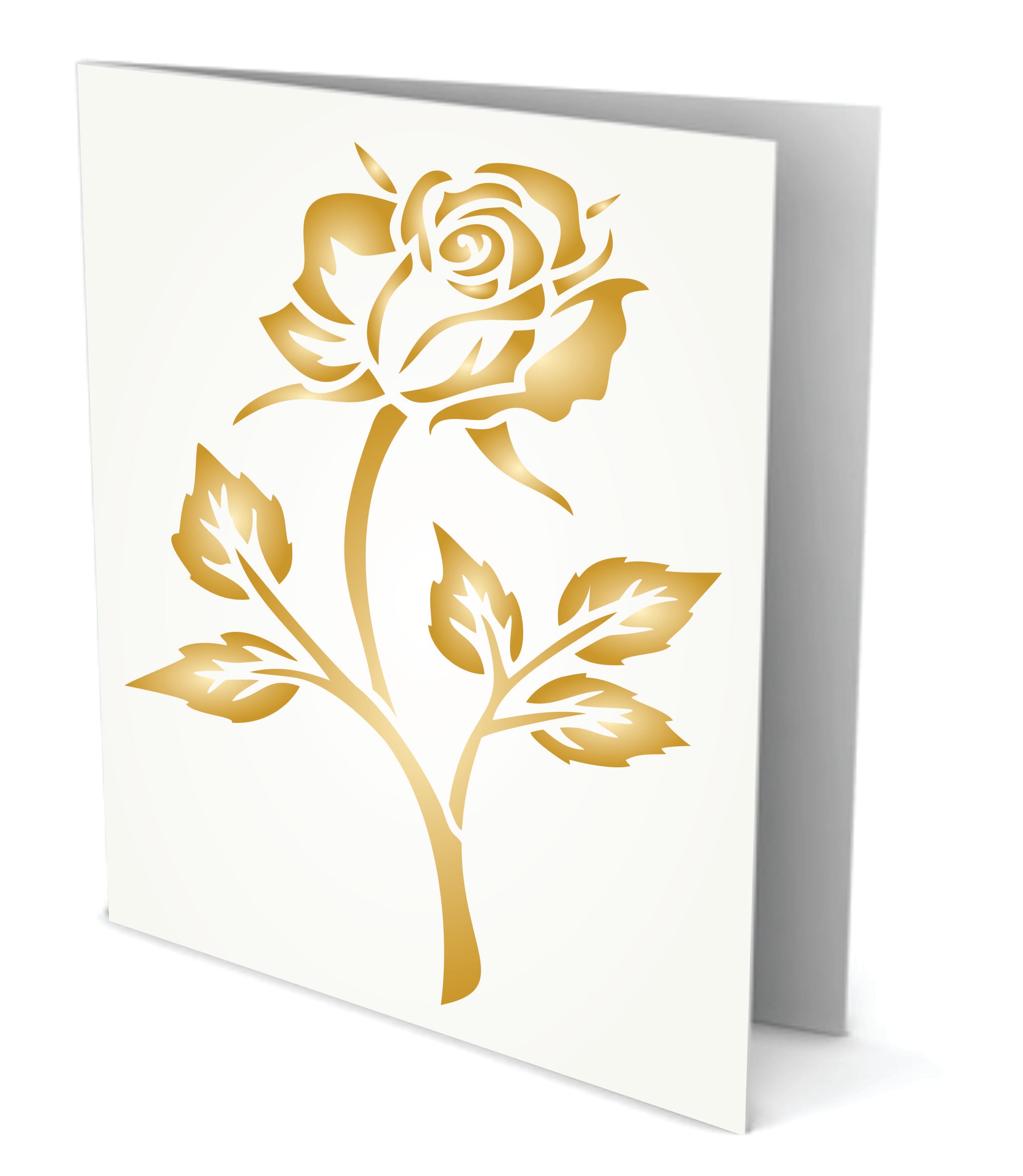 Single Rose Stencil - Bloom Flora Flower