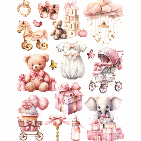 Baby Nursery Rice Paper, 20.32 x 26.67 cm ÃƒÂ¢Ã¢â€šÂ¬Ã¢â‚¬Å“ for Decoupage Cards Craft