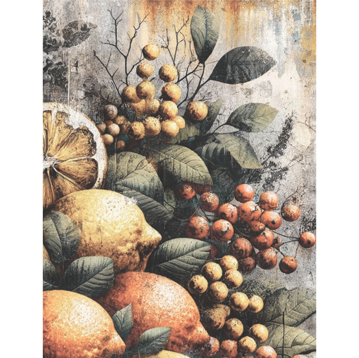 Oranges Rice Paper, 20.32 x 26.67 cm - for Decoupage Scrapbooking Cards Crafts