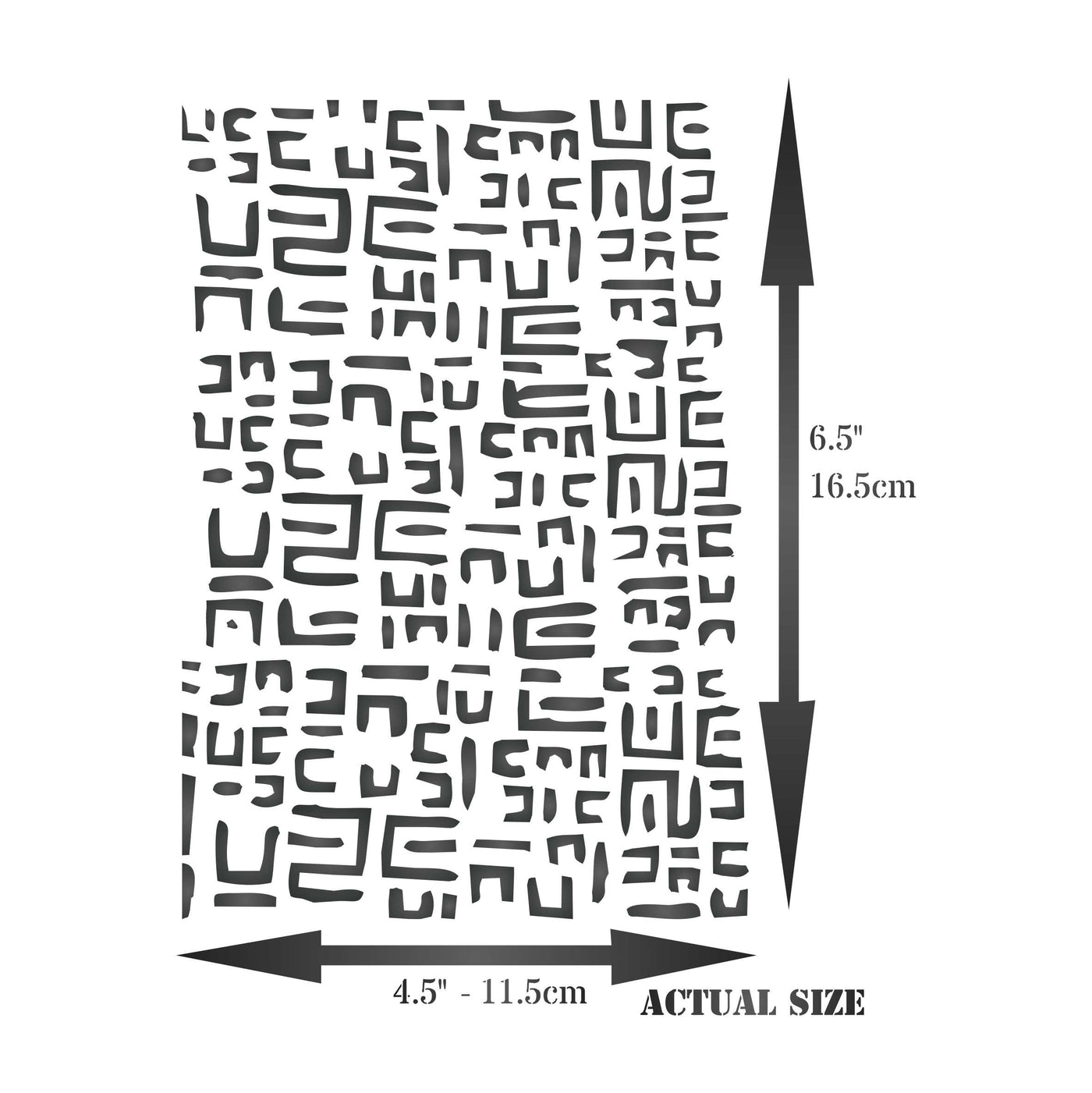 Mudcloth Layering Stencil, 4.5 x 6.5 inch - Layering use to add Texture and Design