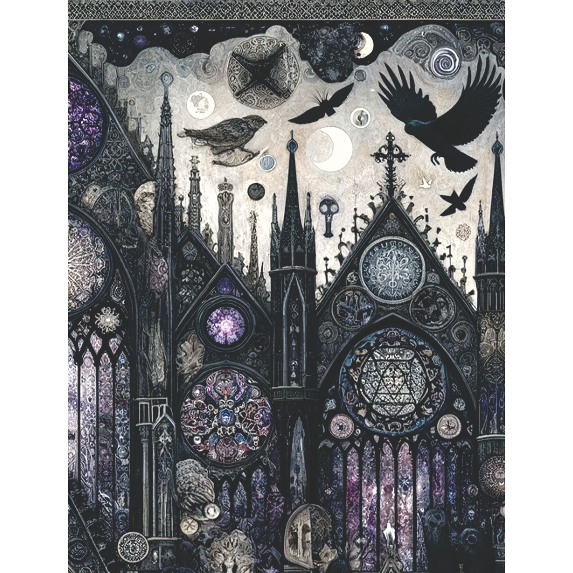 Gothic Cathedral Rice Paper, 8 x 10.5 inch - for Decoupage Scrapbooking Cards Crafts