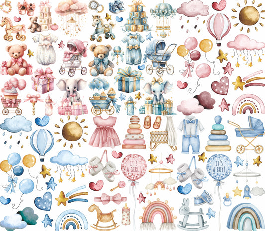 Baby Nursery Rice Paper, 20.32 x 26.67 cm ÃƒÂ¢Ã¢â€šÂ¬Ã¢â‚¬Å“ for Decoupage Cards Craft