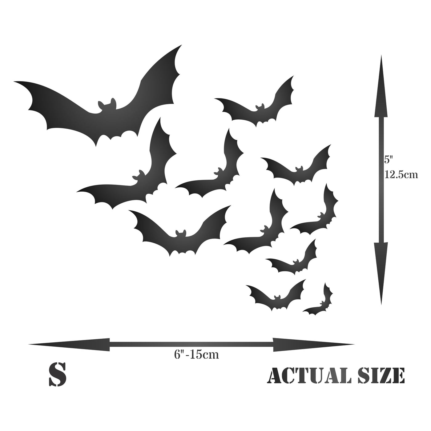 Halloween Bats Stencil - Scary Halloween Door Bag