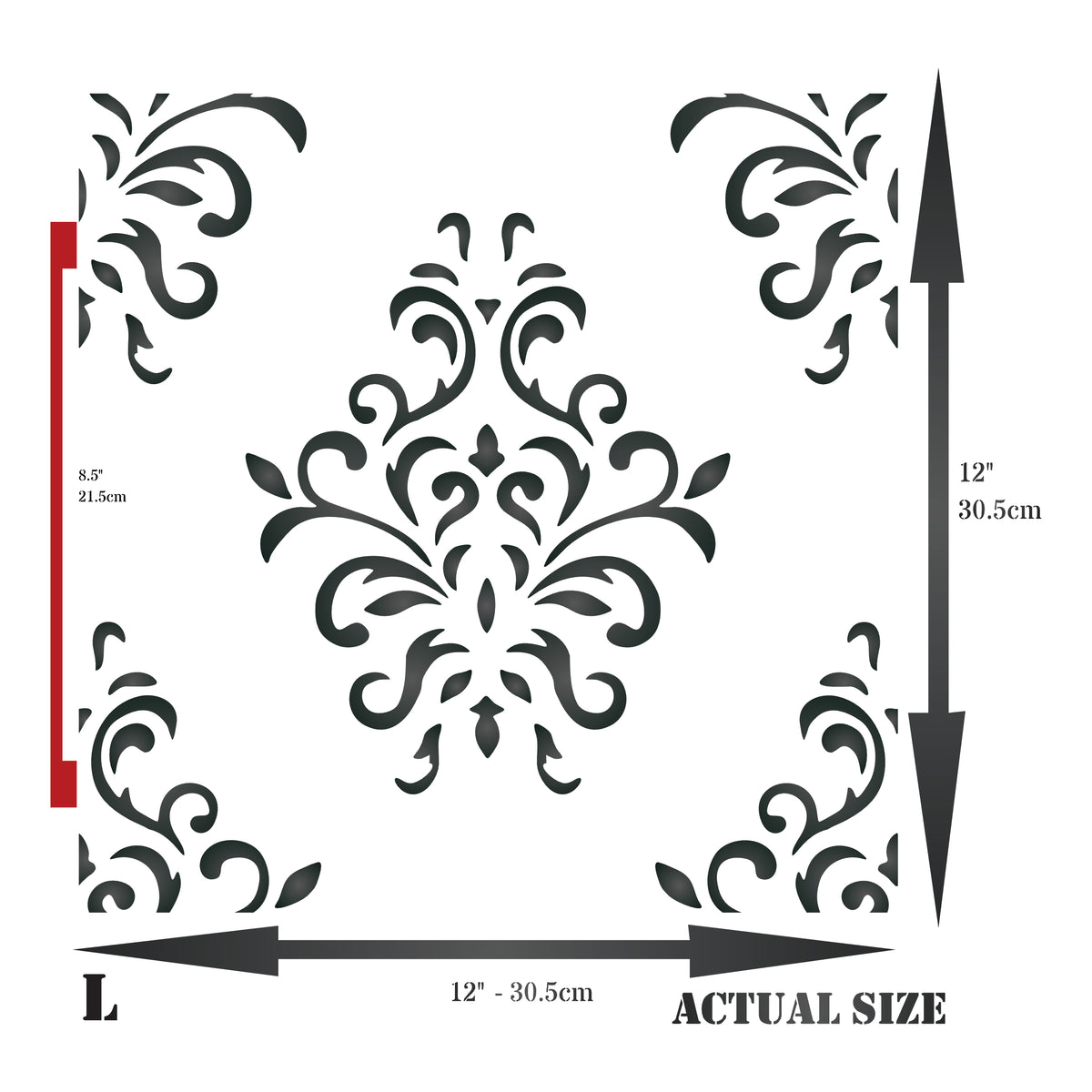 Delicate Damask Stencil - Vintage Seamless Pattern Alloverpaper Pattern