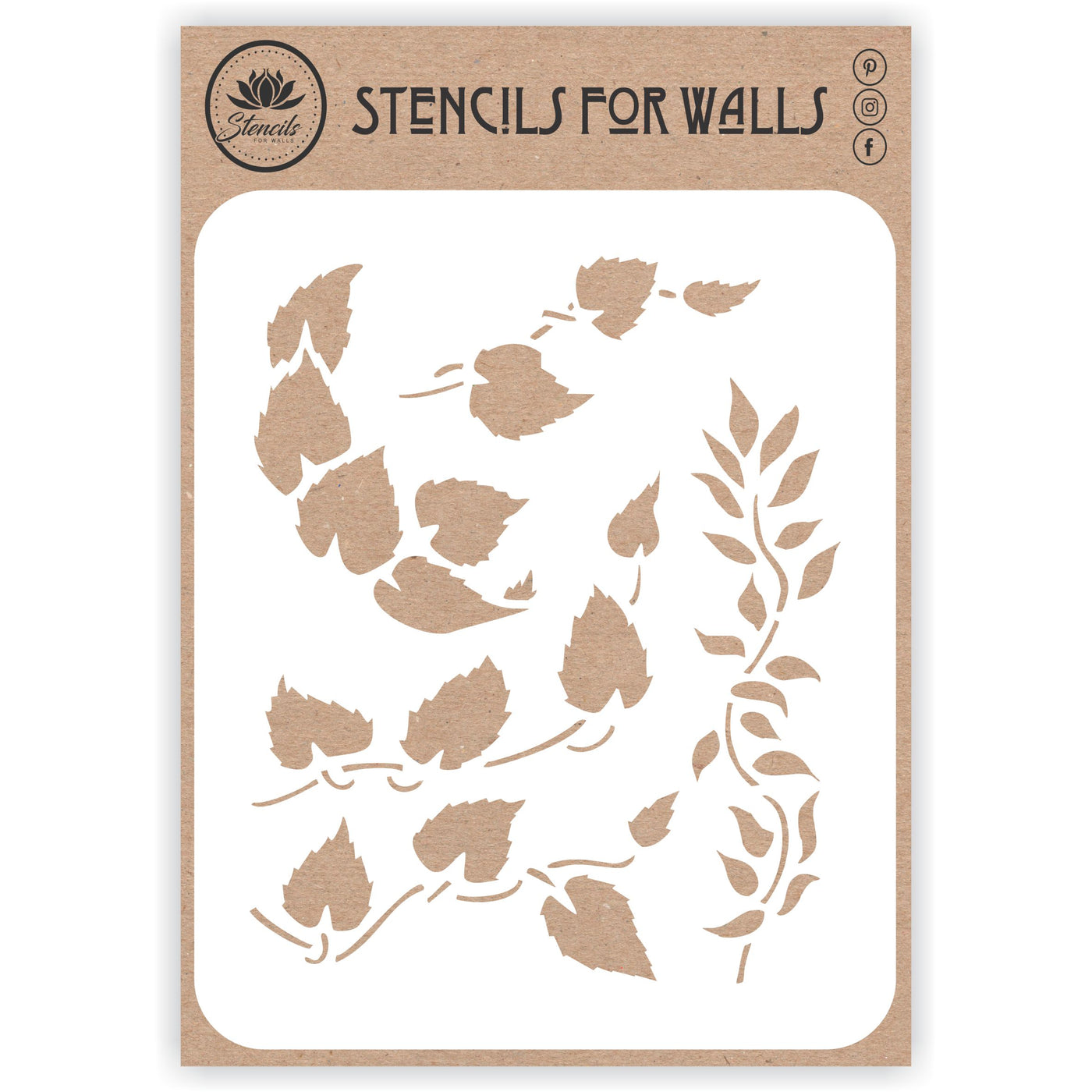 Leaf Stencil - Leaves Vines Painting Cards